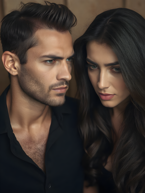 欧美时尚高冷风格情侣写真图片